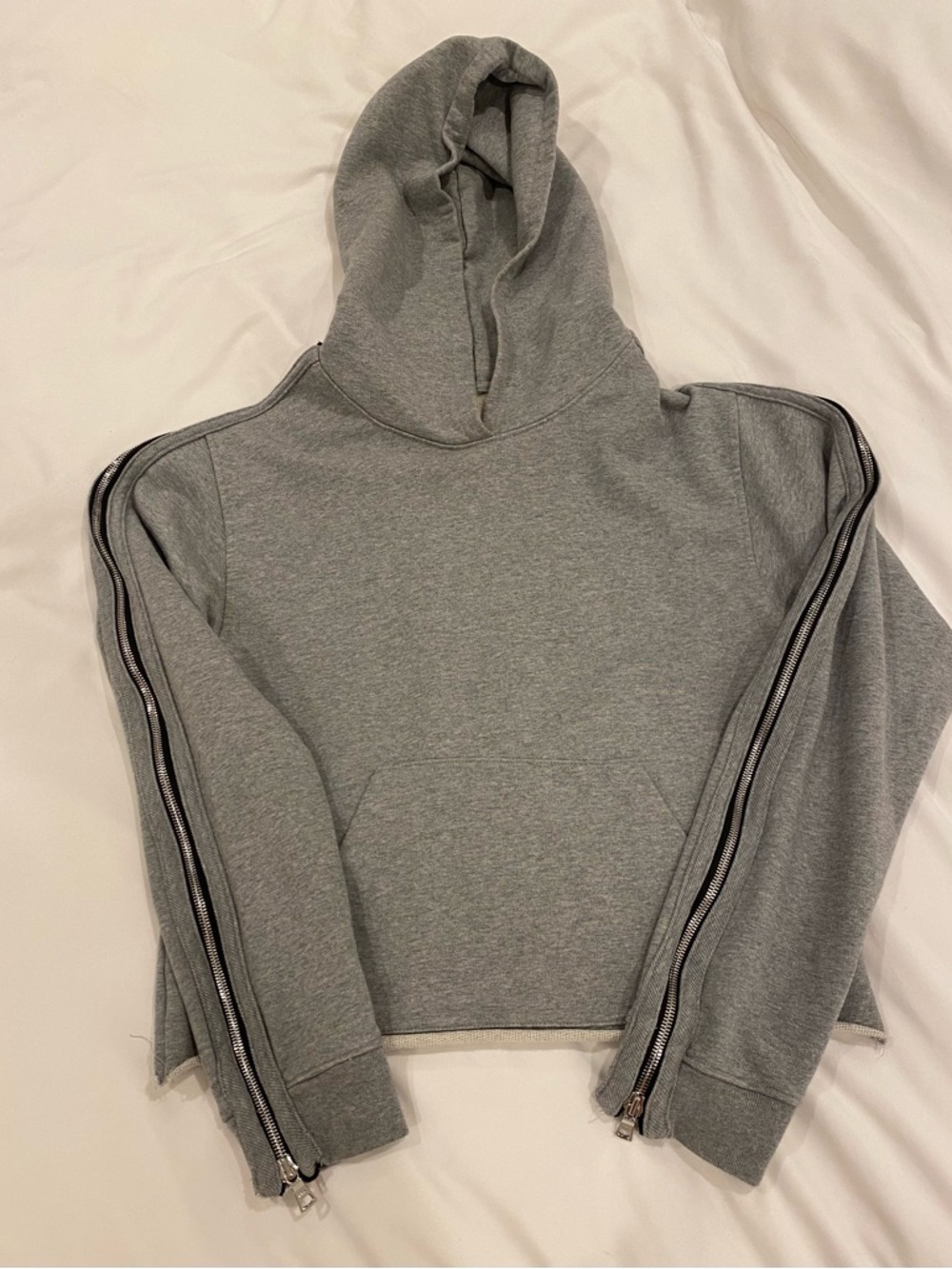 Rta Women’s Cicely Grey Hoodie with Zippers along sleeves. Size small.